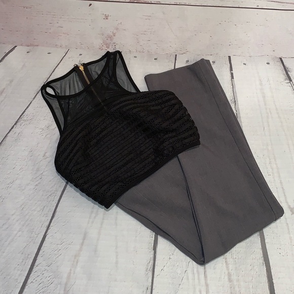 New York & Company Pants - Women slacks grey with black trim Pants